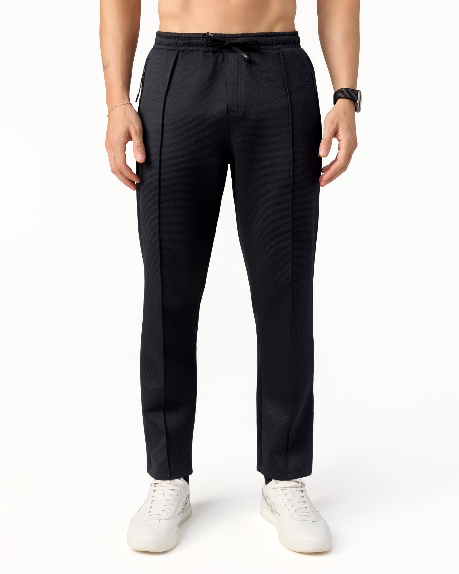 スラックス SO ORIGINAL TRACK PANTS (BLACK) SO ORIGINAL TRACK PANTS (BLACK）M Pin Tuck Track Pants - Black – one8
