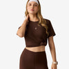 Essentials Ribbed Tee - Brown