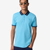 Jacquard Collar Polo - Blue