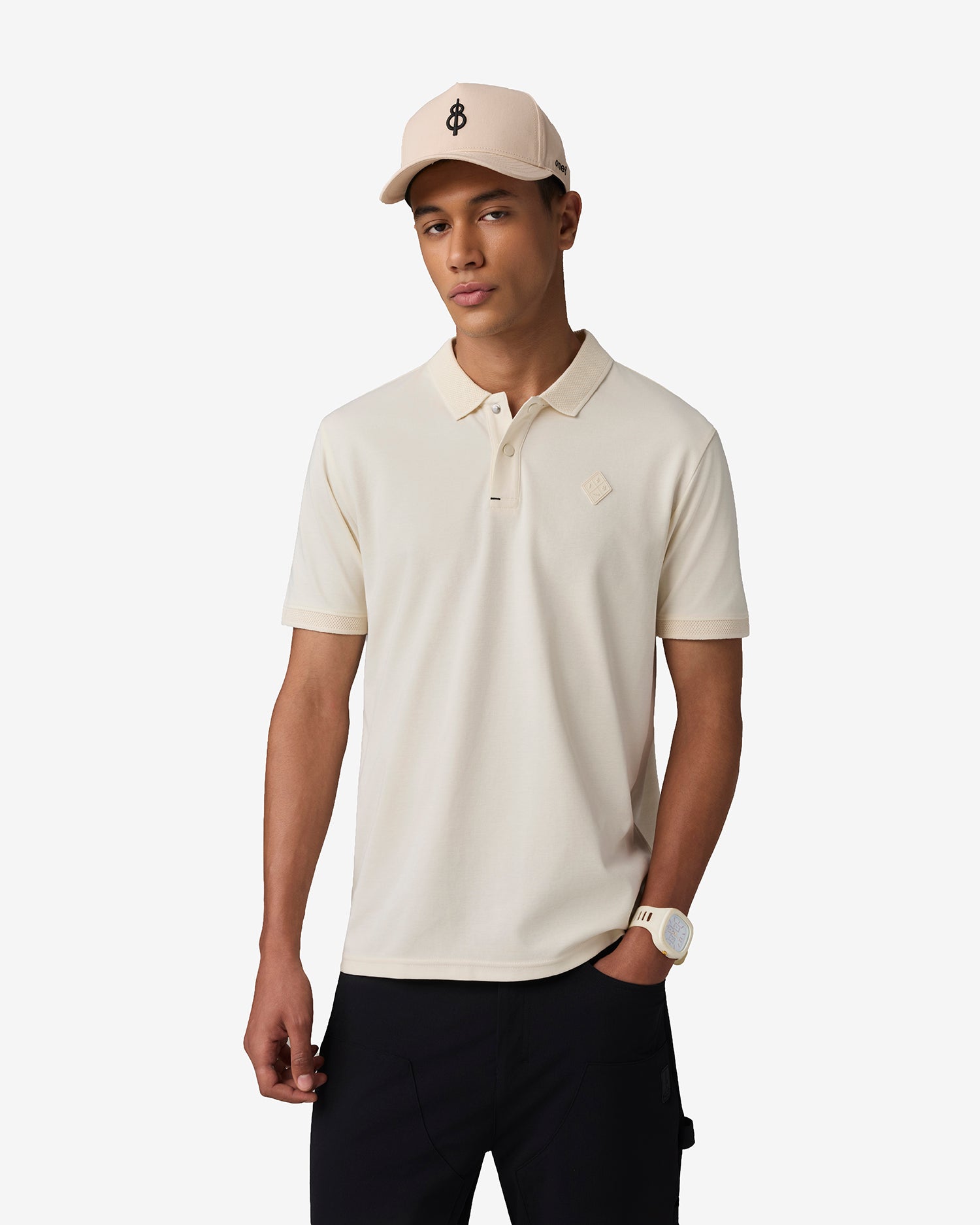 Dobby Collar Polo - Off White
