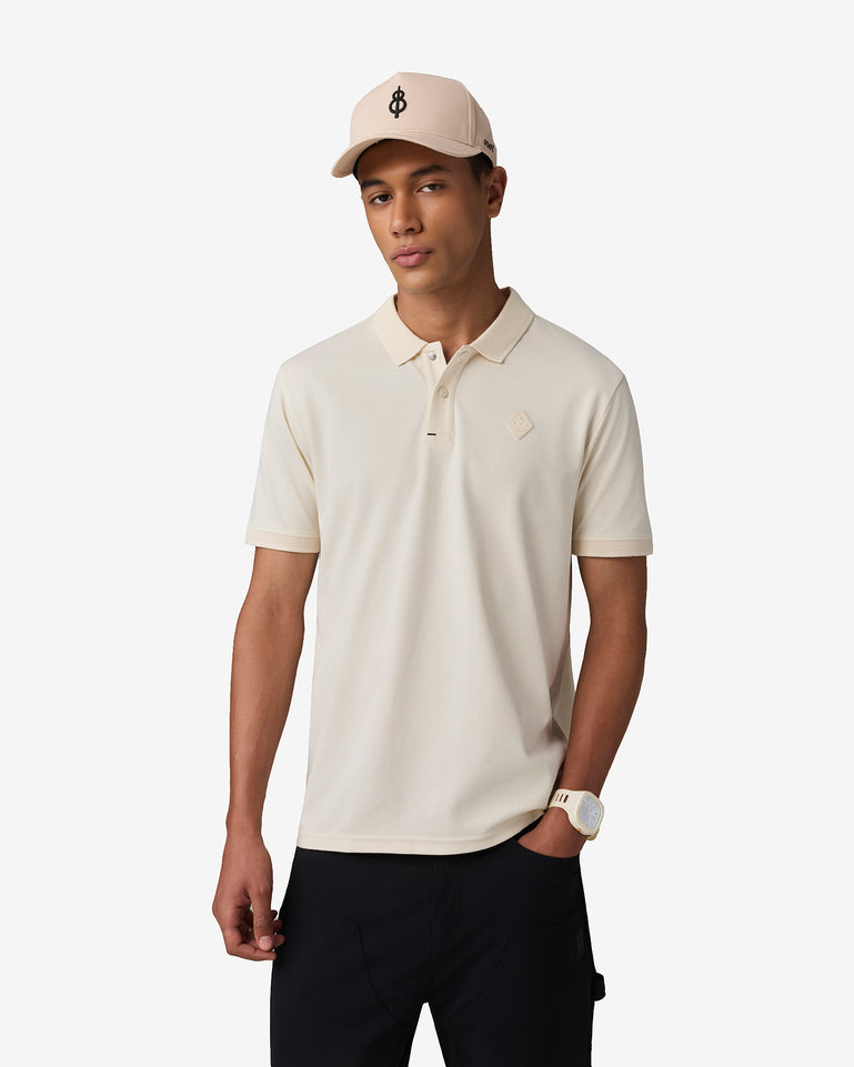 Dobby Collar Polo - Off White