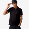Half Zip Athletic Polo Black