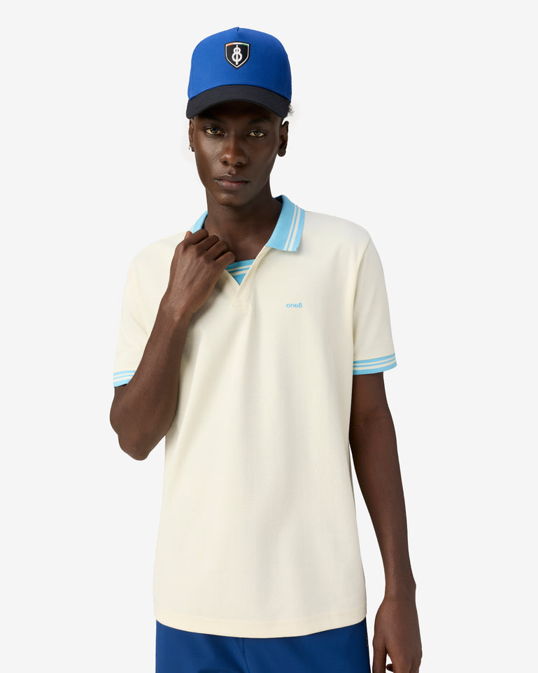 Jonny Collar Polo White
