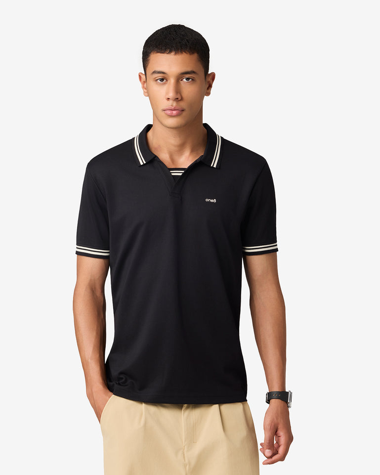 Jonny Collar Polo Black