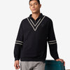 Cricket Ribbed Collar Sweatshirt - Black