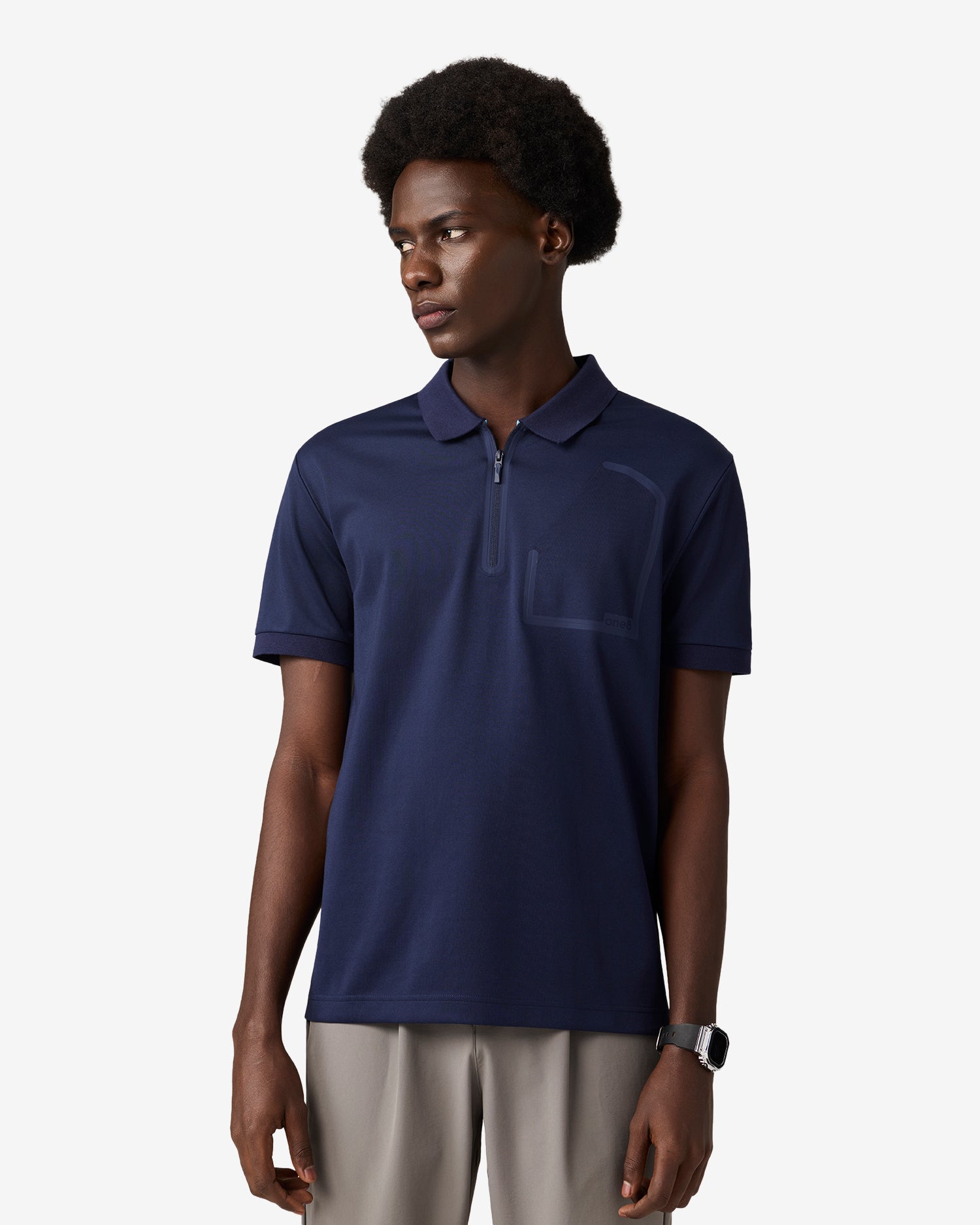 Bonded Pocket Polo Peacoat