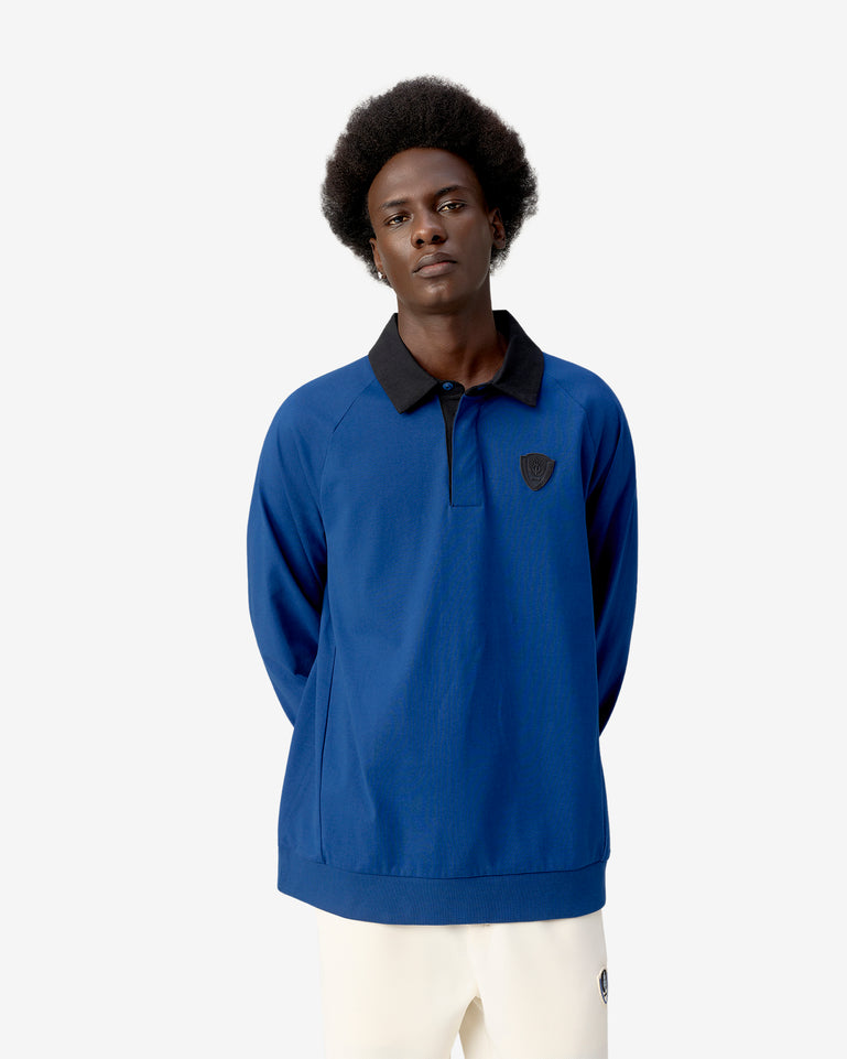 Strike Crest Full Sleeves Polo - Blue