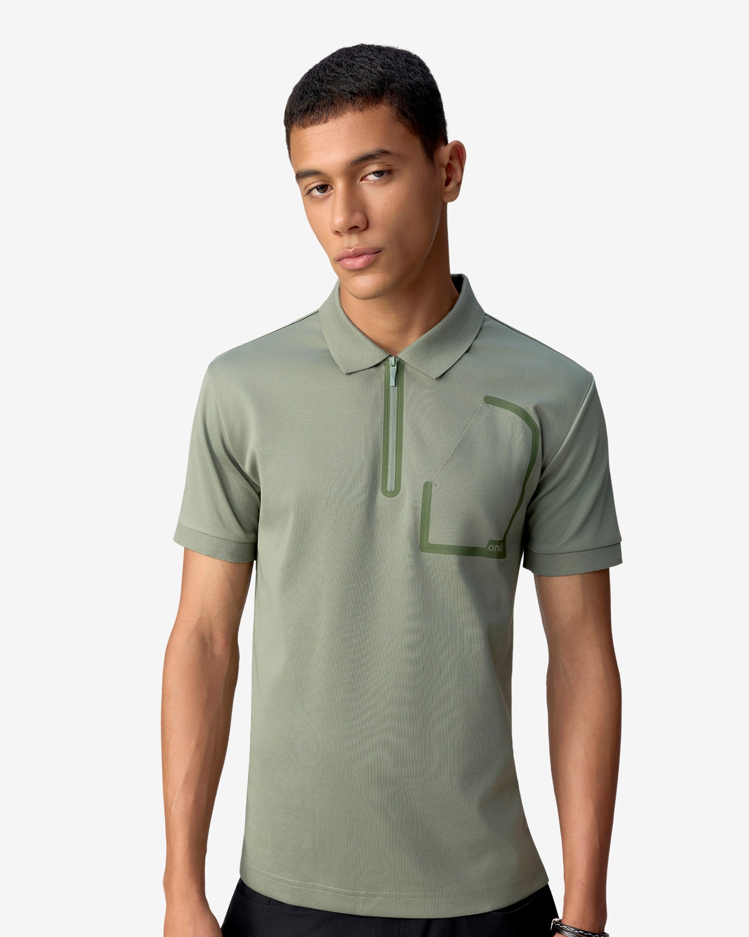 Bonded Pocket Polo Green