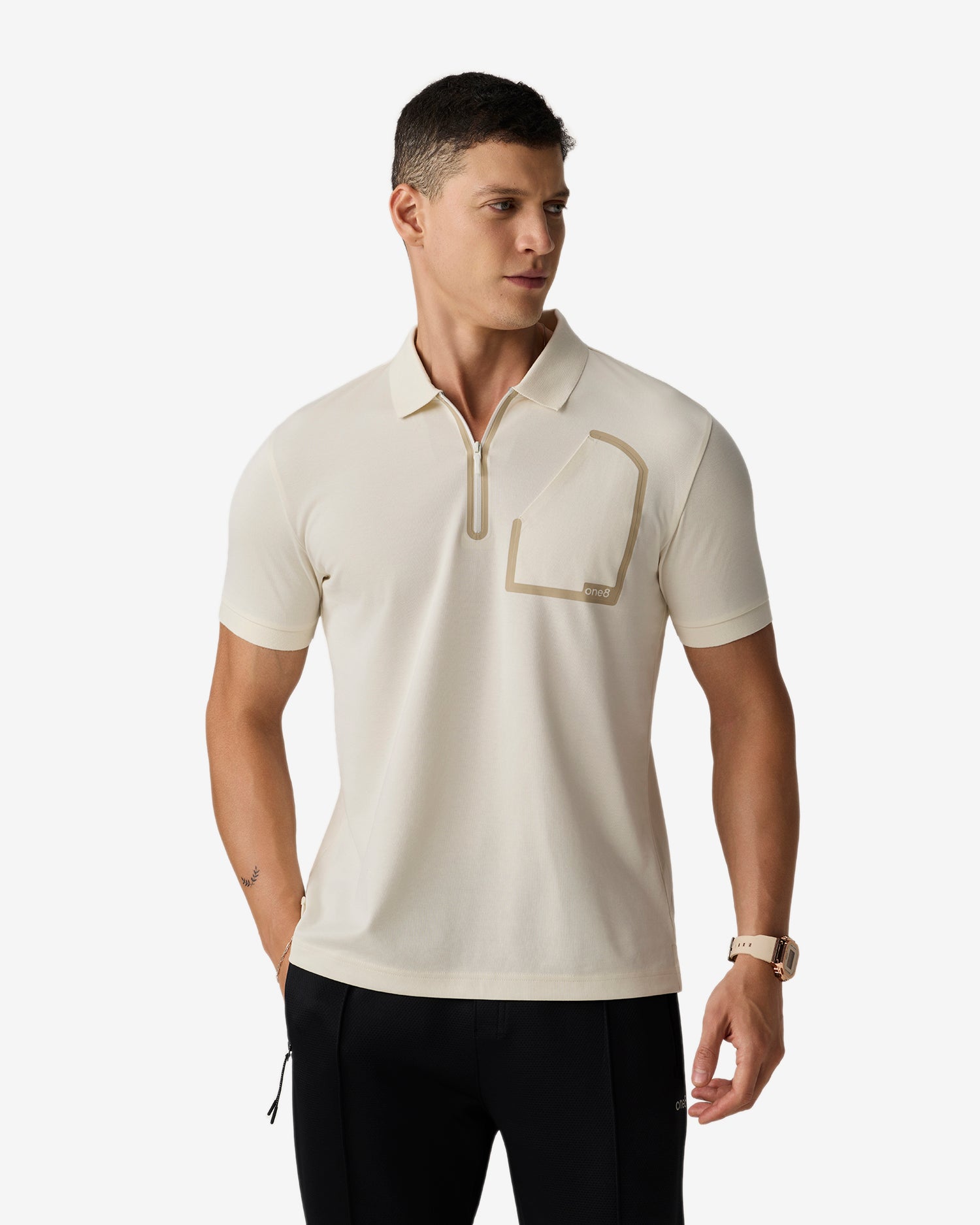 Bonded Pocket Polo White