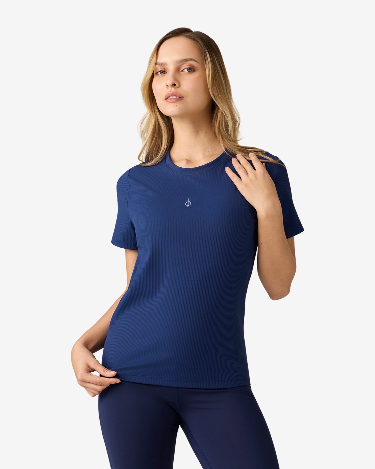 Essentials Ribbed Tee - Blue