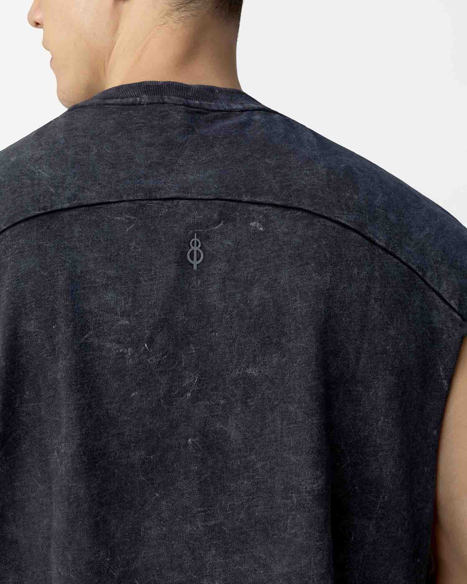 one8 Washed Tank Tee - Black