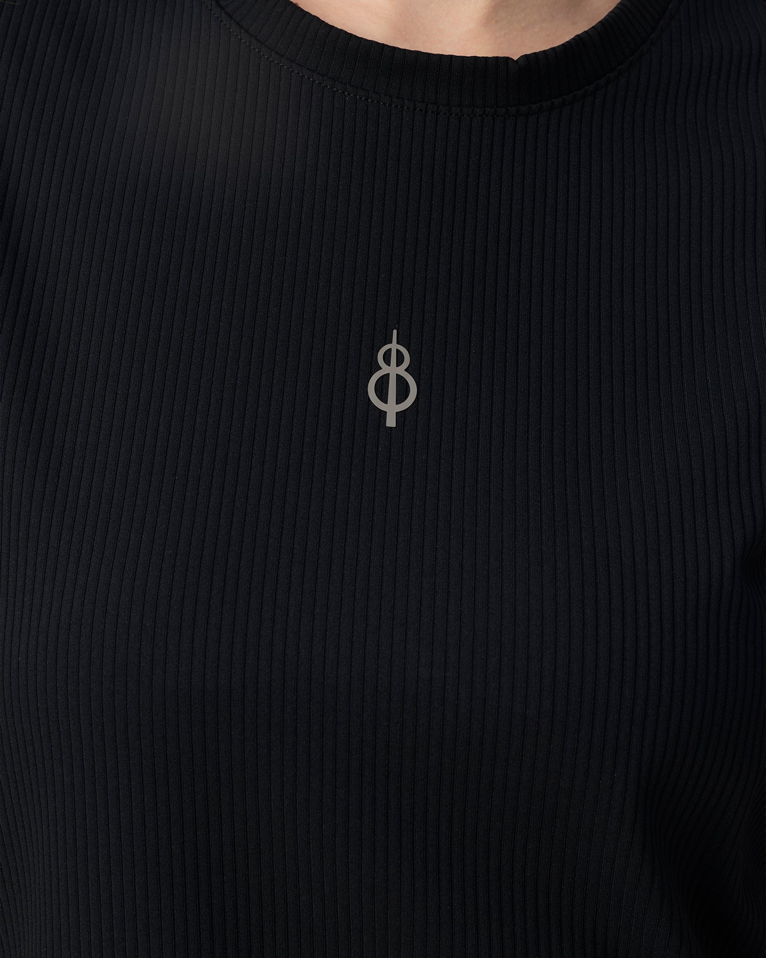 Essentials Ribbed Tee - Black