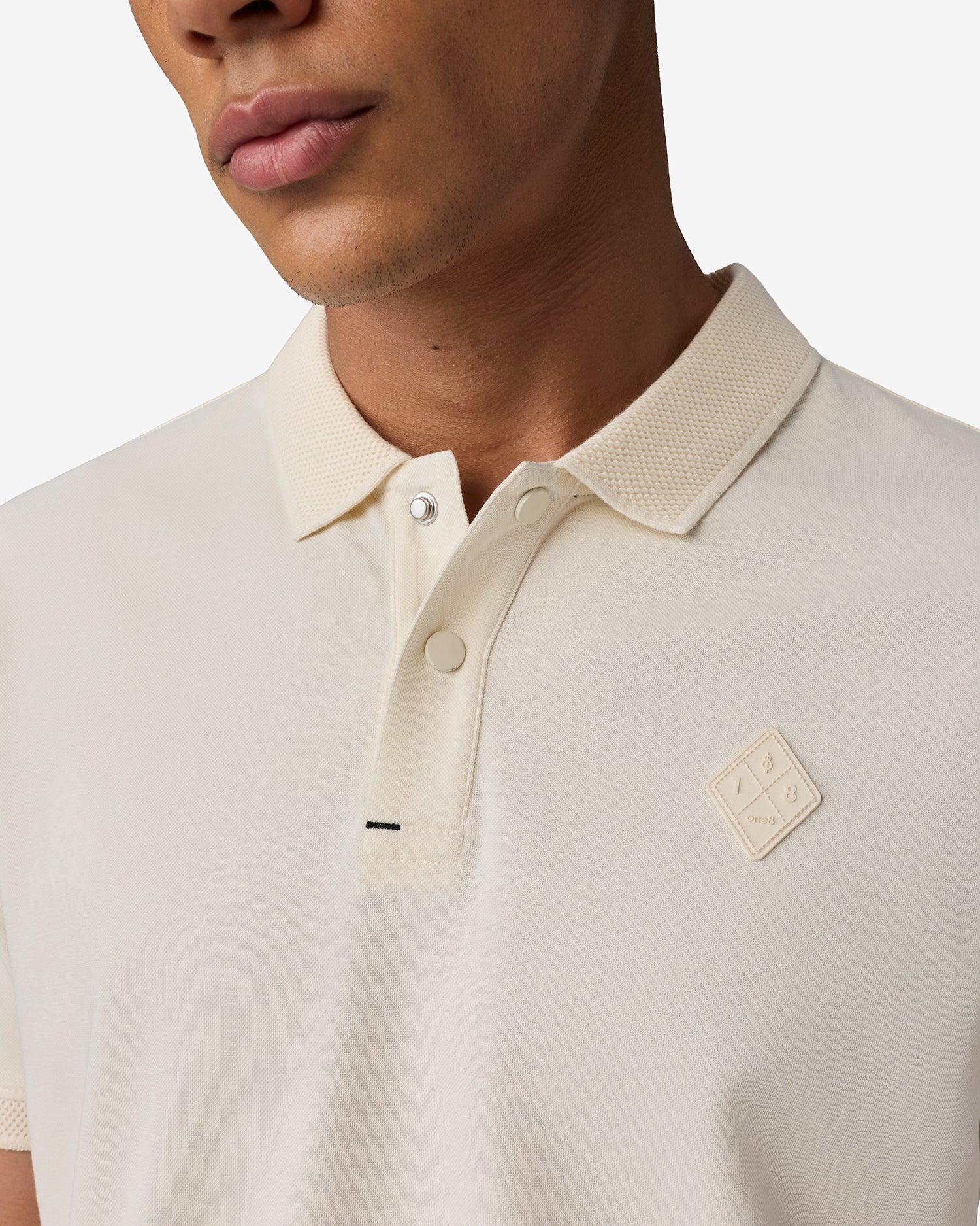 Dobby Collar Polo - Off White