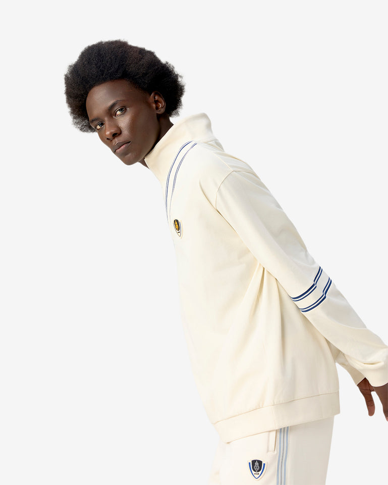 Cricket Ribbed Collar Sweatshirt - White