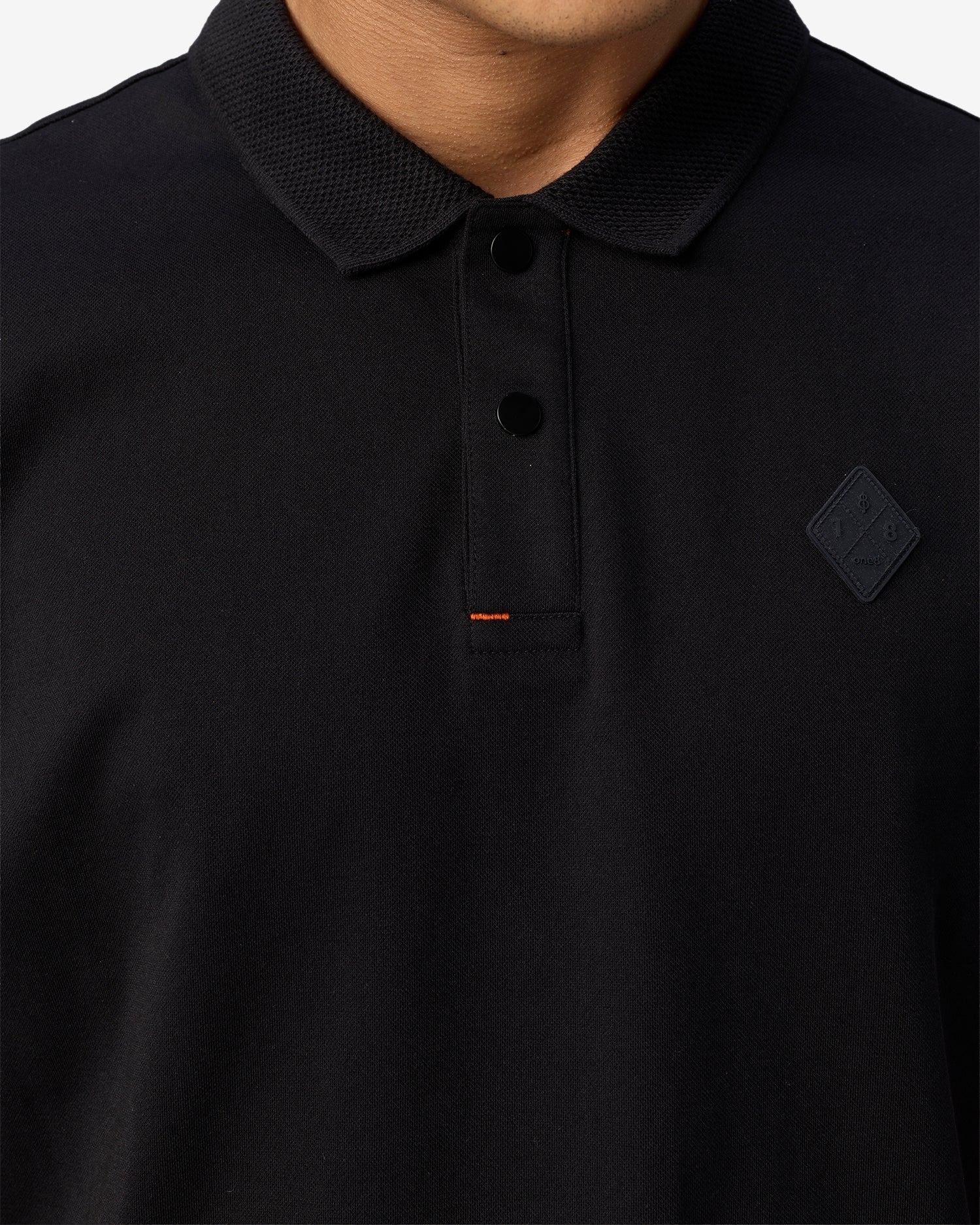 Dobby Collar Polo - Black