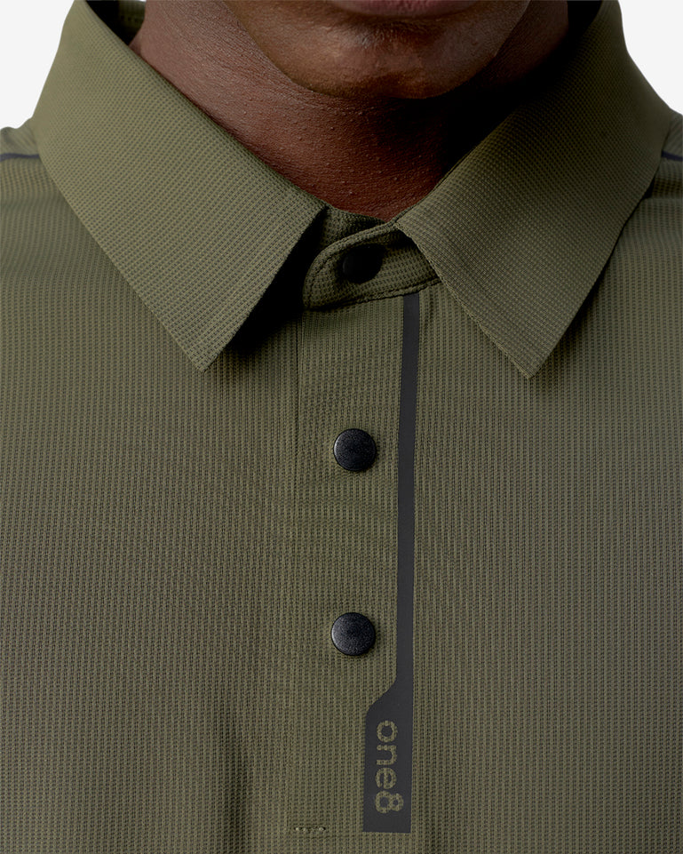 Pin High Placket Cut Polo - Green