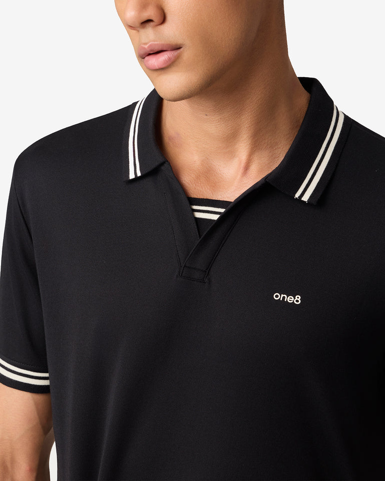 Jonny Collar Polo Black