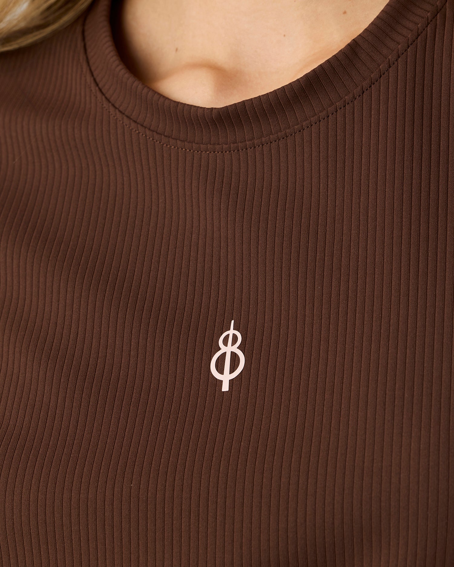 Essentials Ribbed Tee - Brown