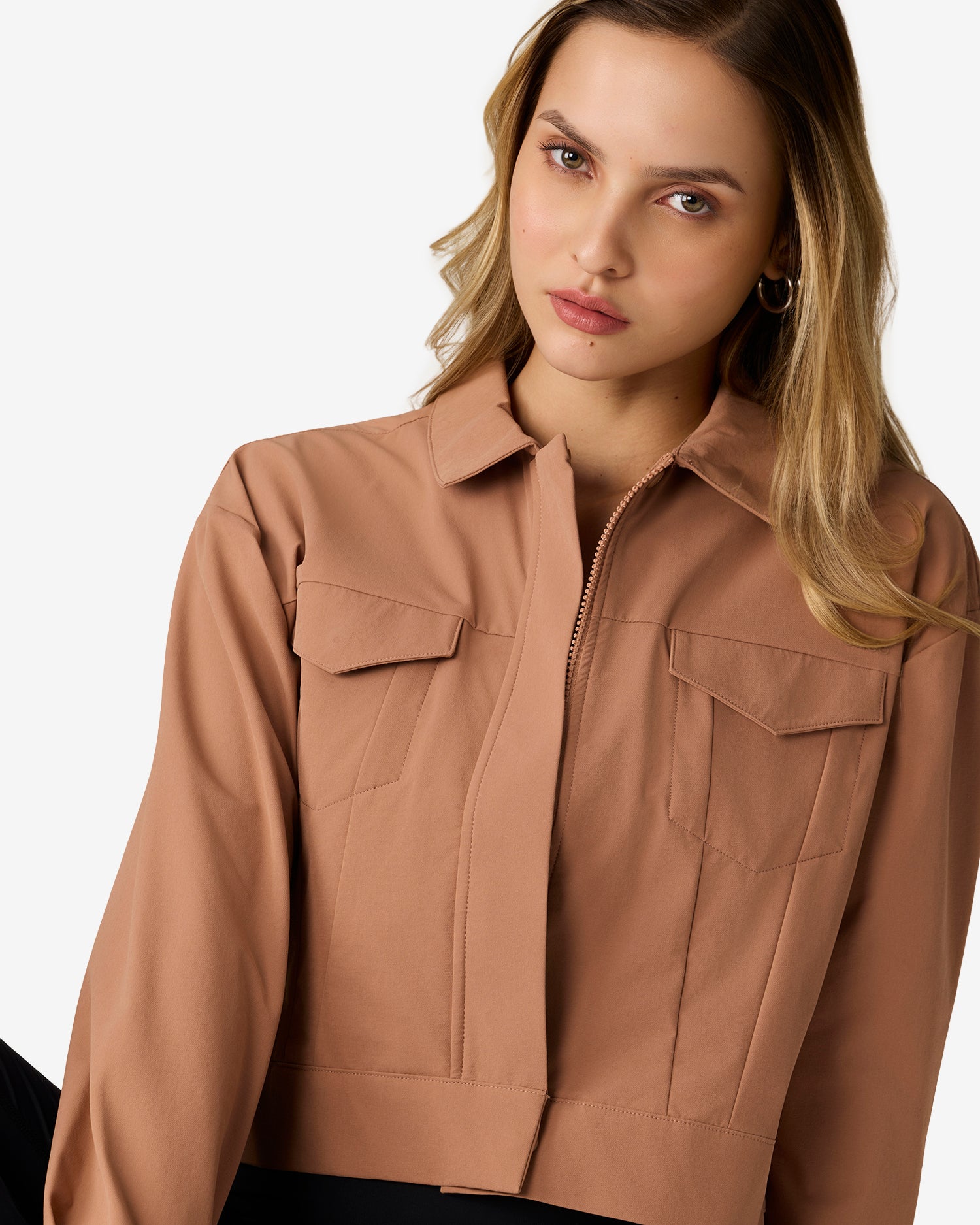Pin High Trucker Jacket Mocha Mousse