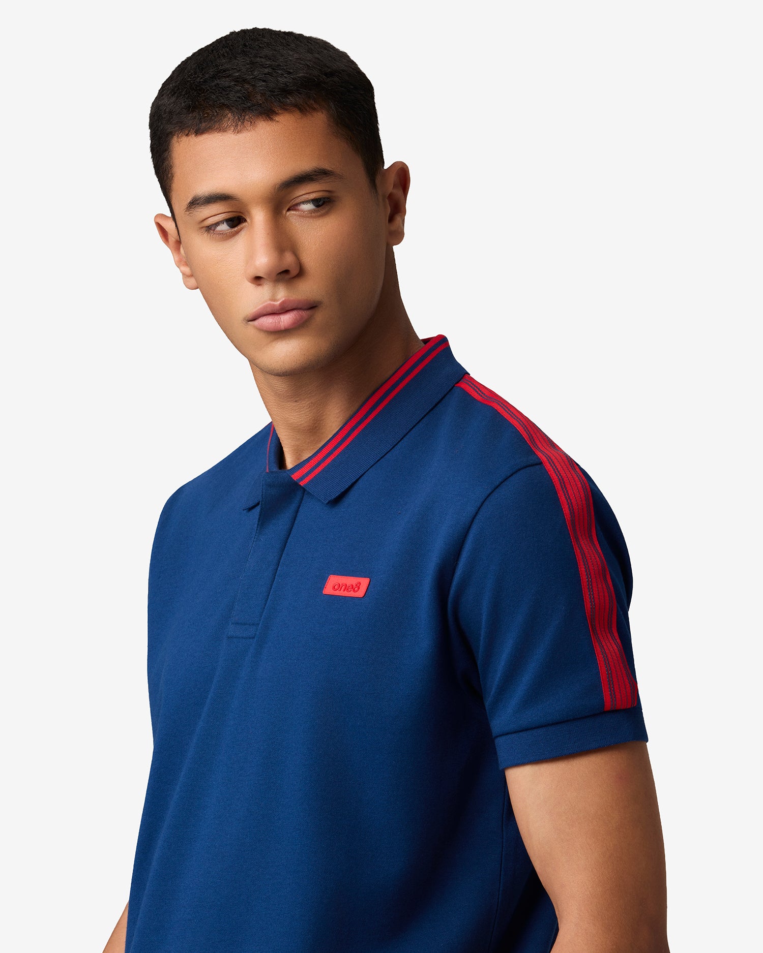 Seam Stitch Polo Blue