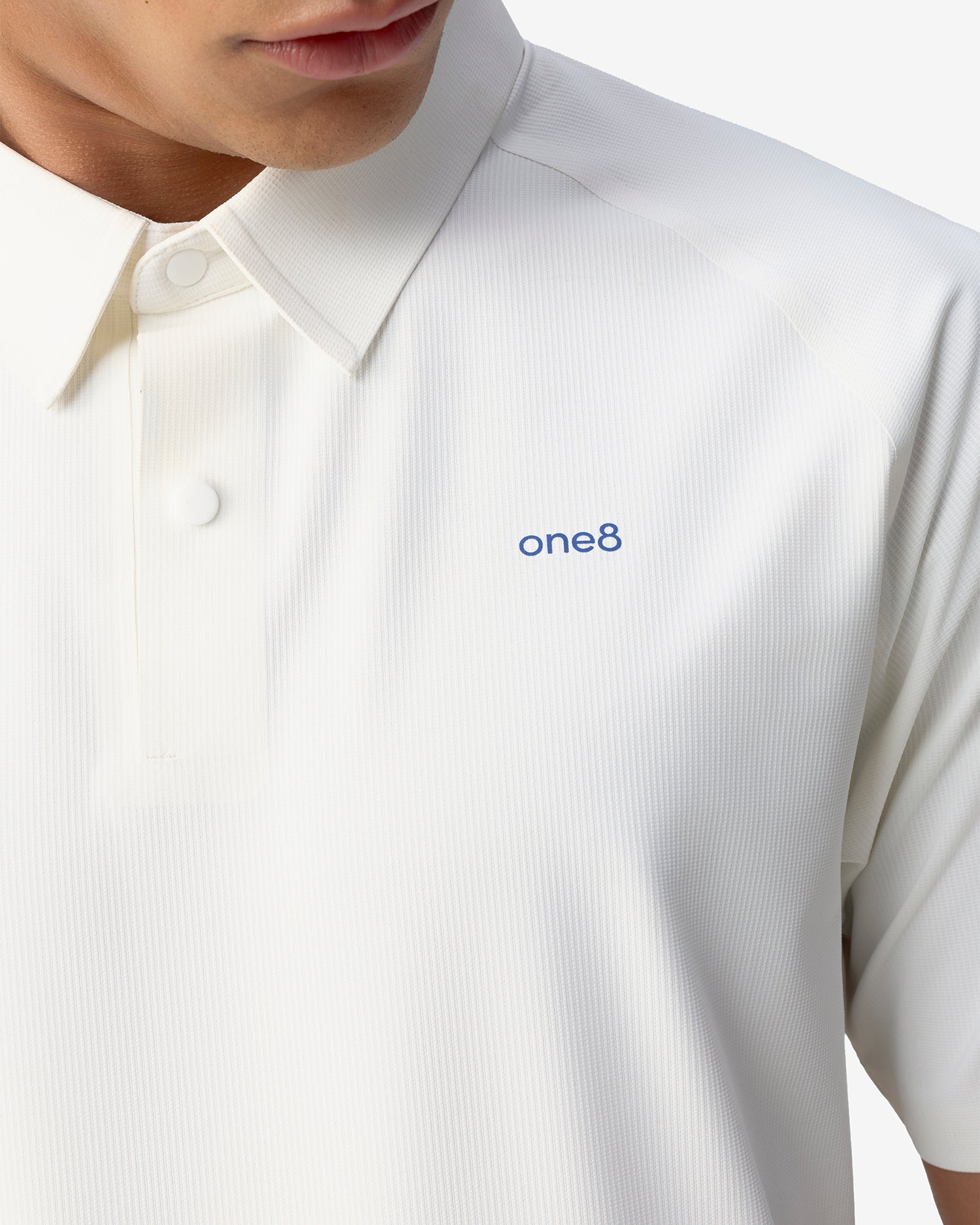 Sonic Curve Bonded Polo Star White