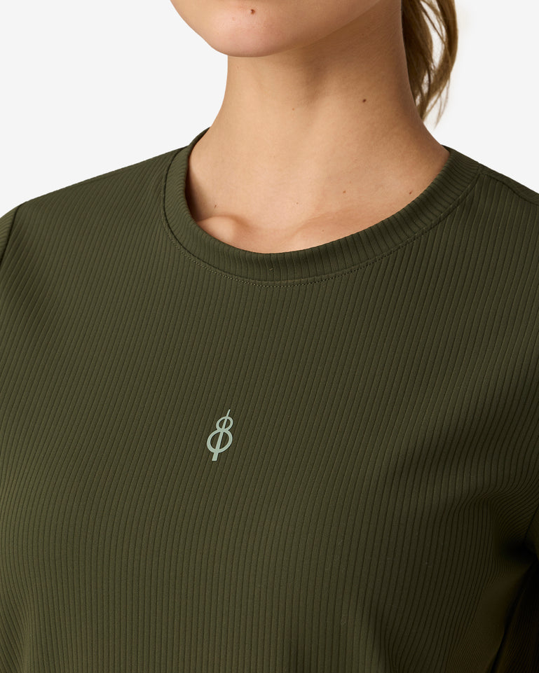 Essentials Ribbed Tee - Green