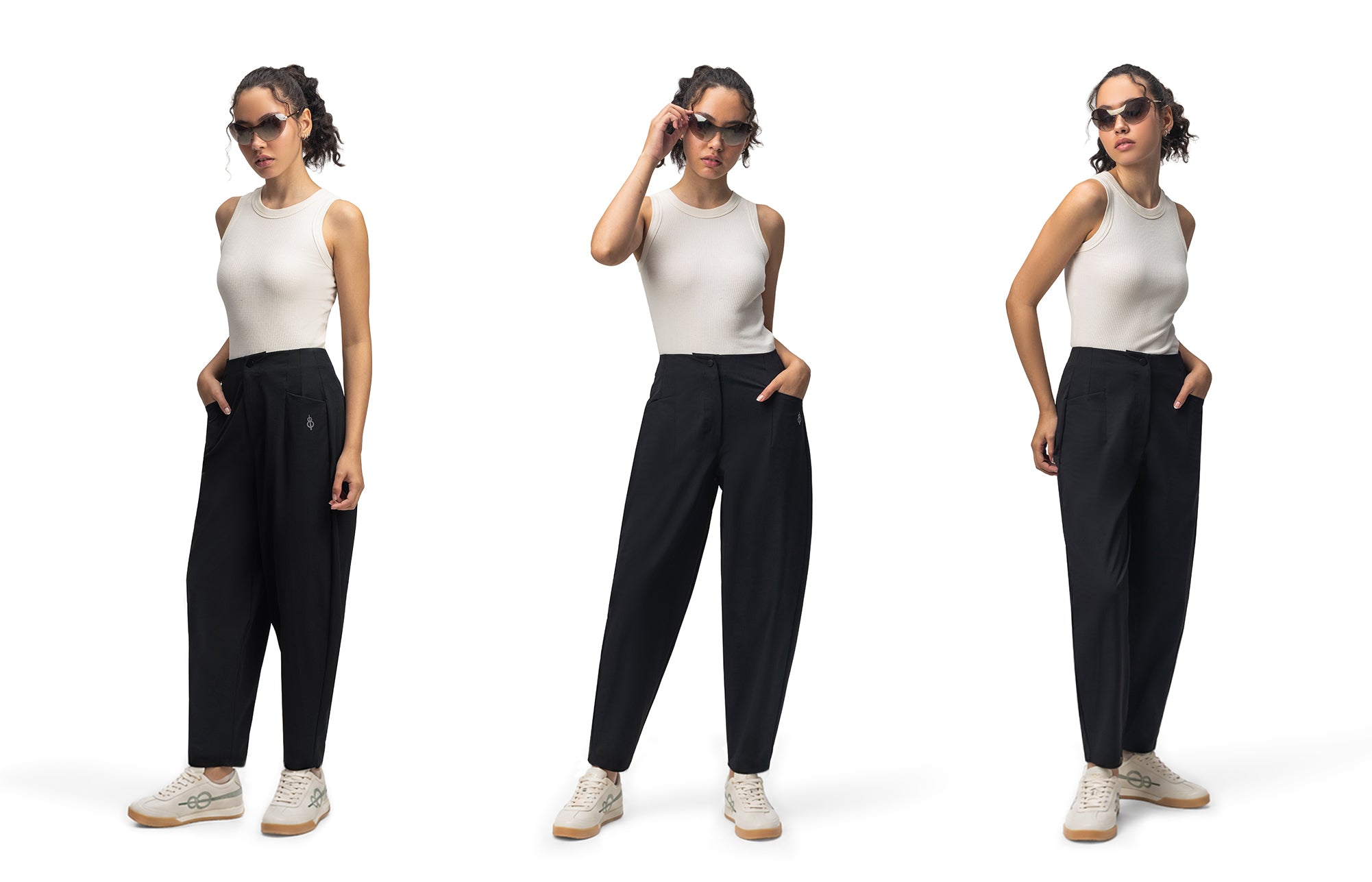 Pin High Balloon Pants - Black