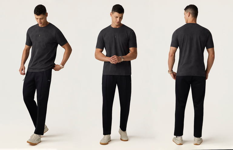 Boom Logo AOP T-Shirt Pinstripe - Grey