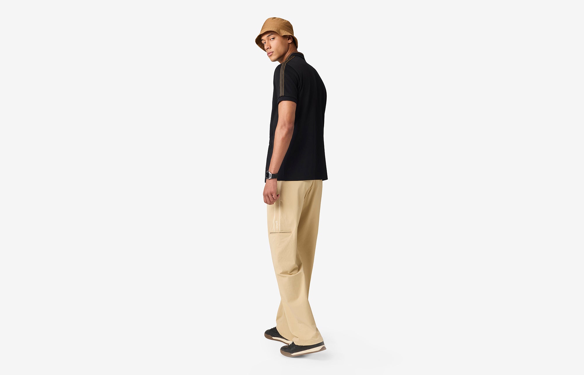 Seam Stitch Polo Black