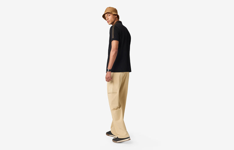 Seam Stitch Polo Black