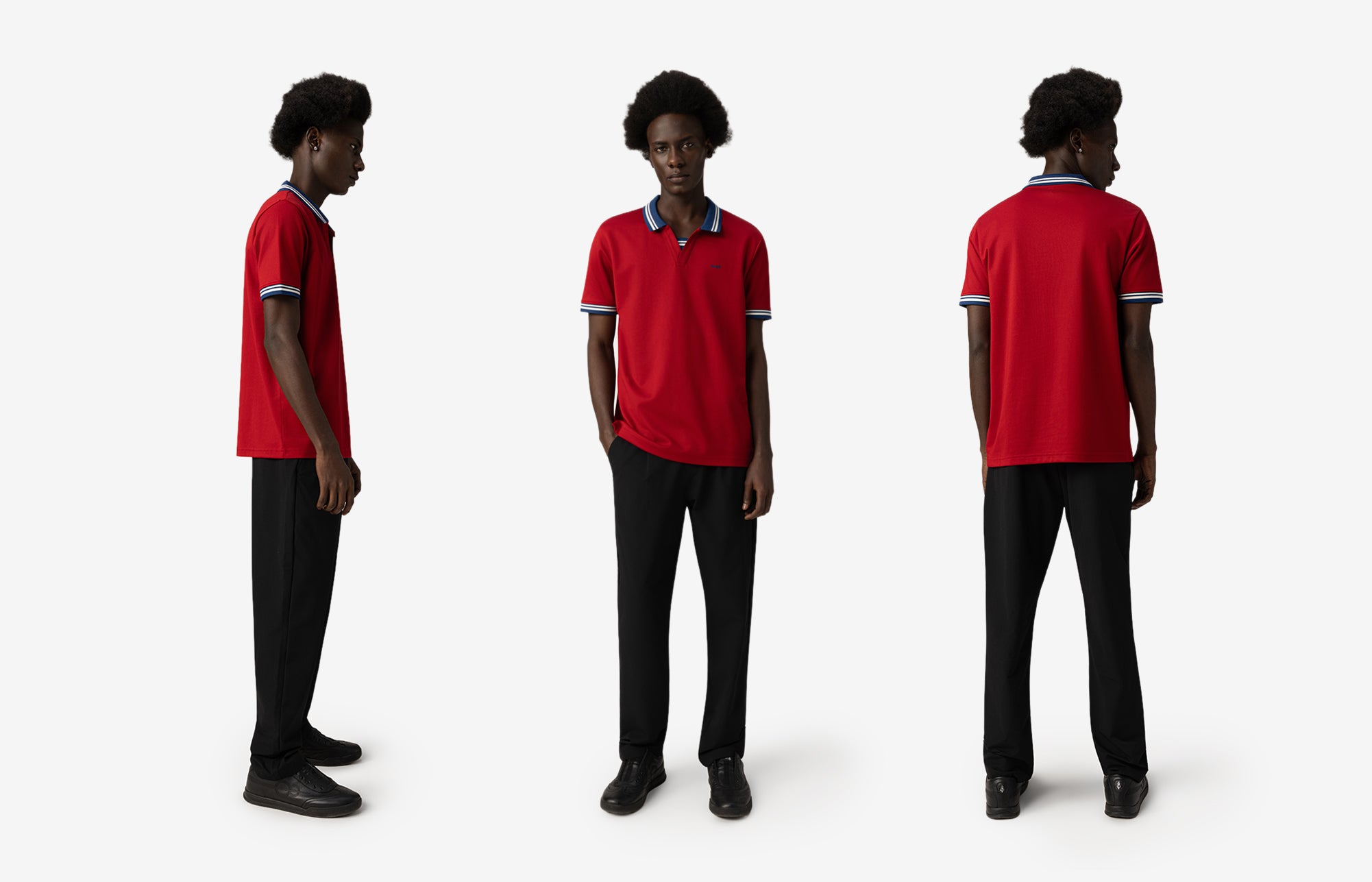 Jonny Collar Polo - Red