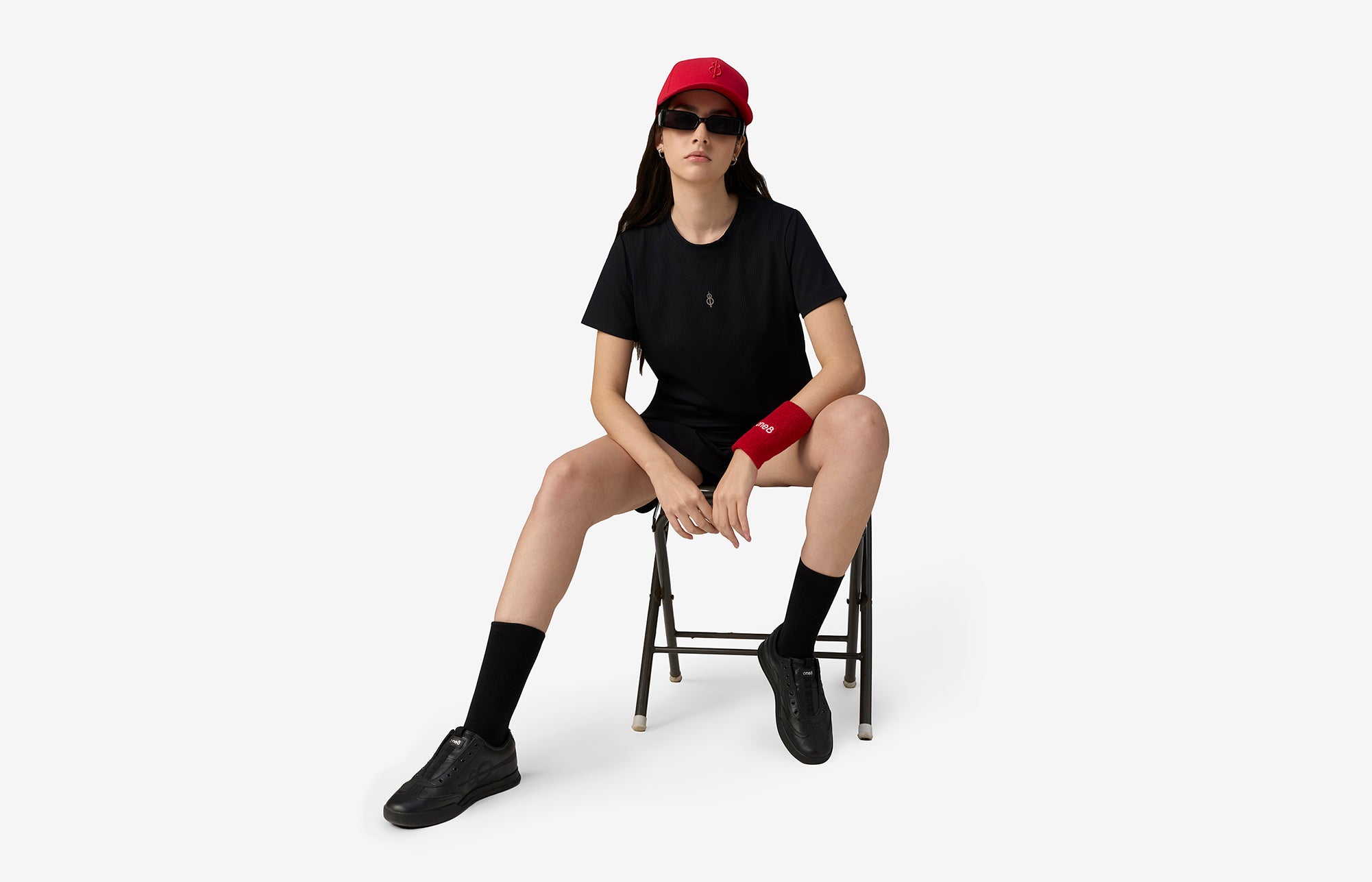 Essentials Ribbed Tee - Black