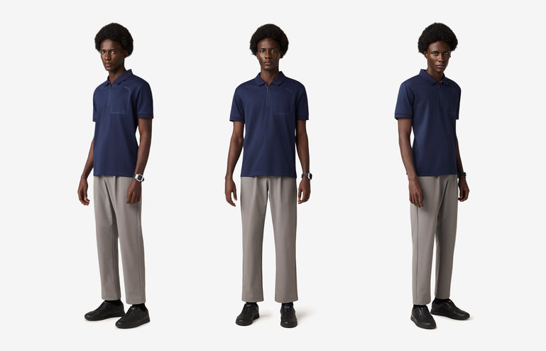 Bonded Pocket Polo Peacoat