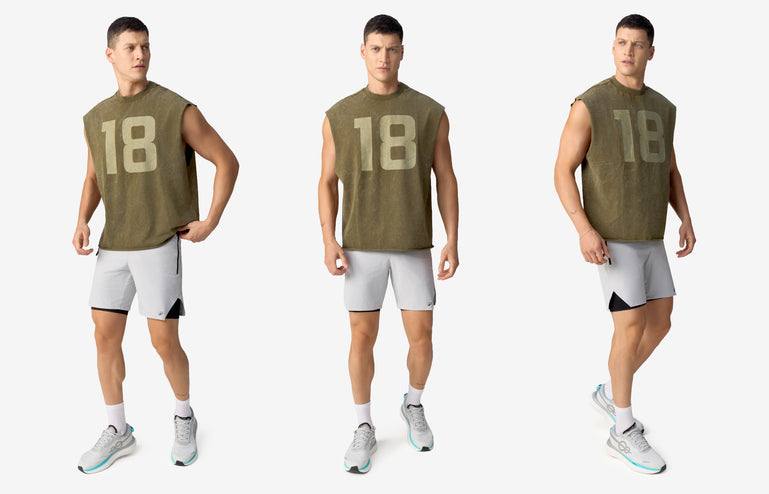 one8 Washed Tank Tee - Green