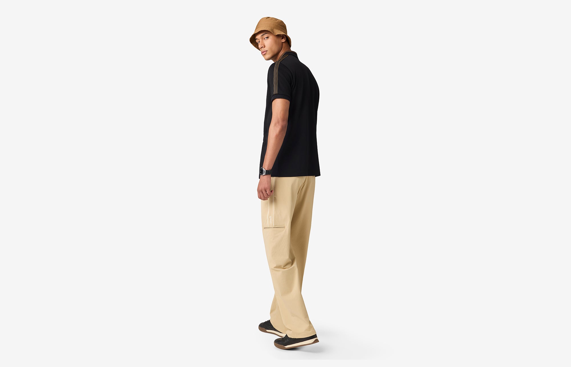 Seam Stitch Polo Black