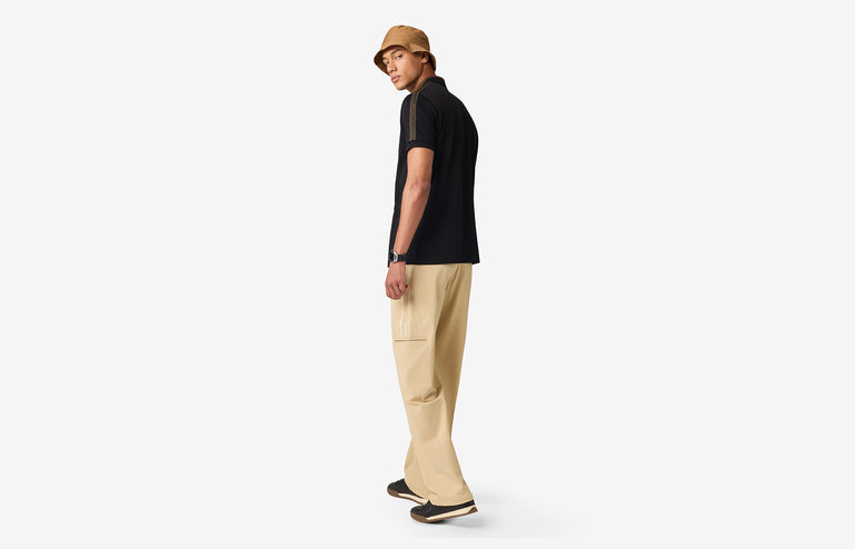 Seam Stitch Polo Black