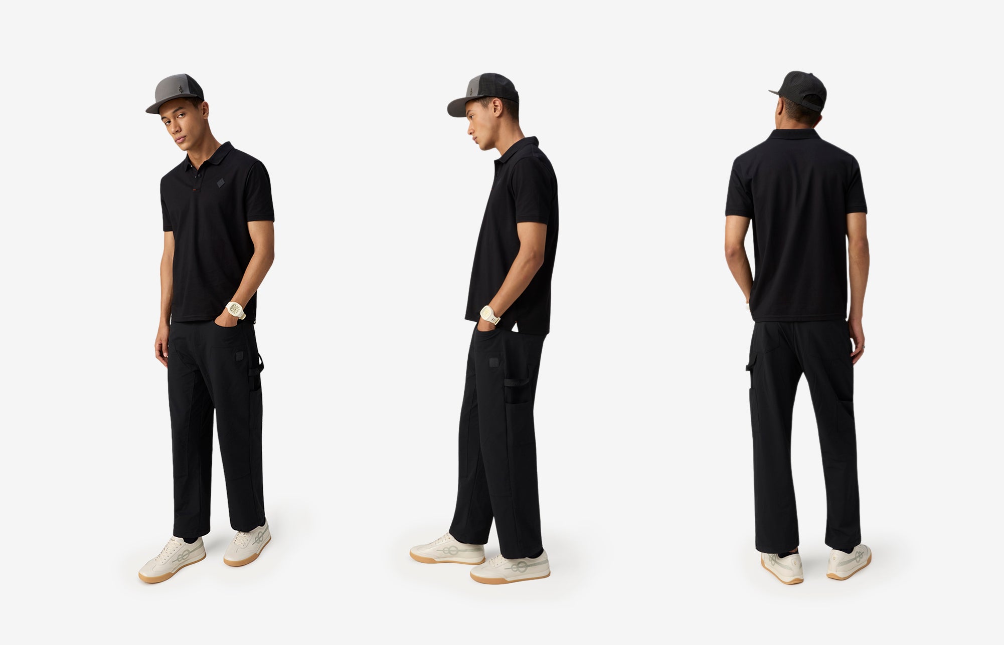 Dobby Collar Polo - Black
