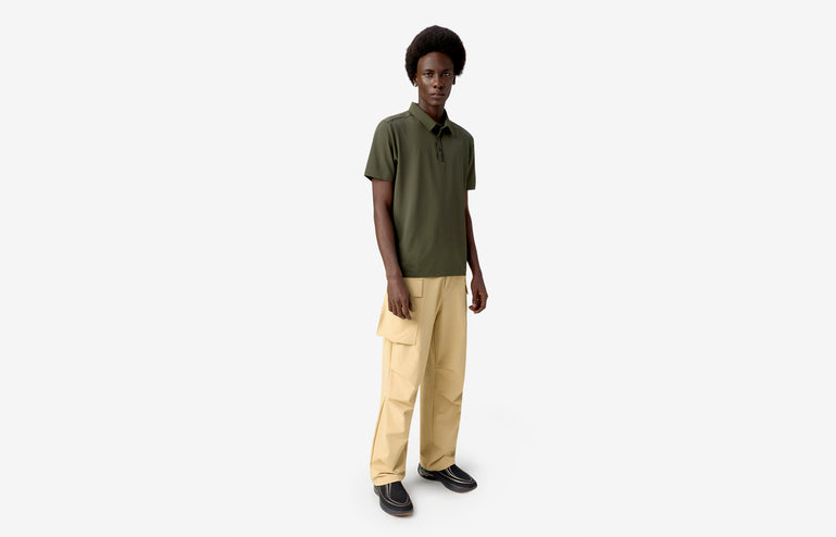 Pin High Placket Cut Polo - Green