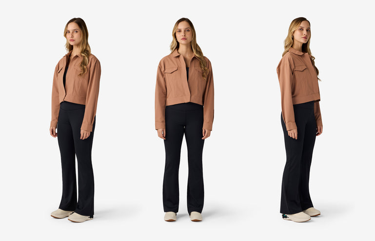Pin High Trucker Jacket Mocha Mousse