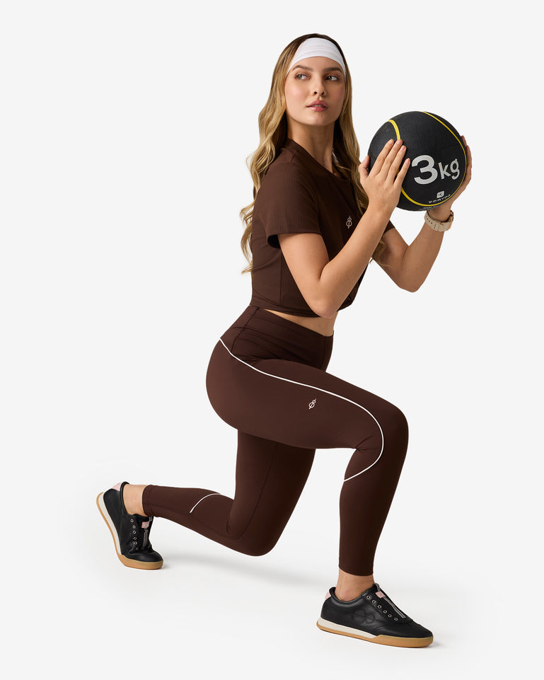Sonic Curve Leggings - Brown