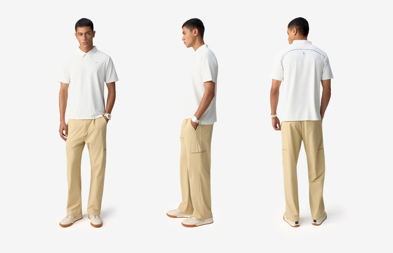 Sonic Curve Bonded Polo Star White