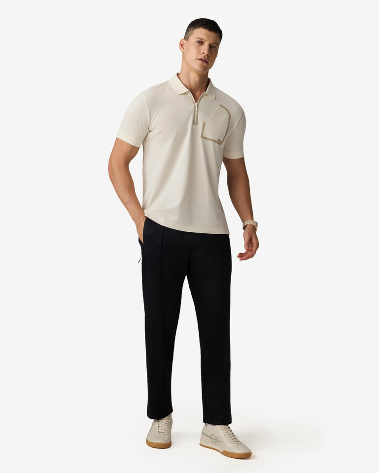 Bonded Pocket Polo White