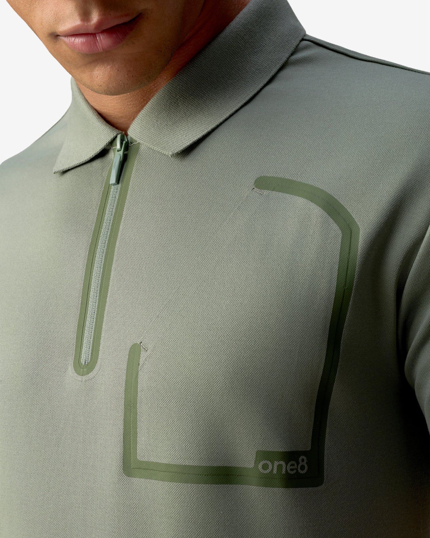 Bonded Pocket Polo Green