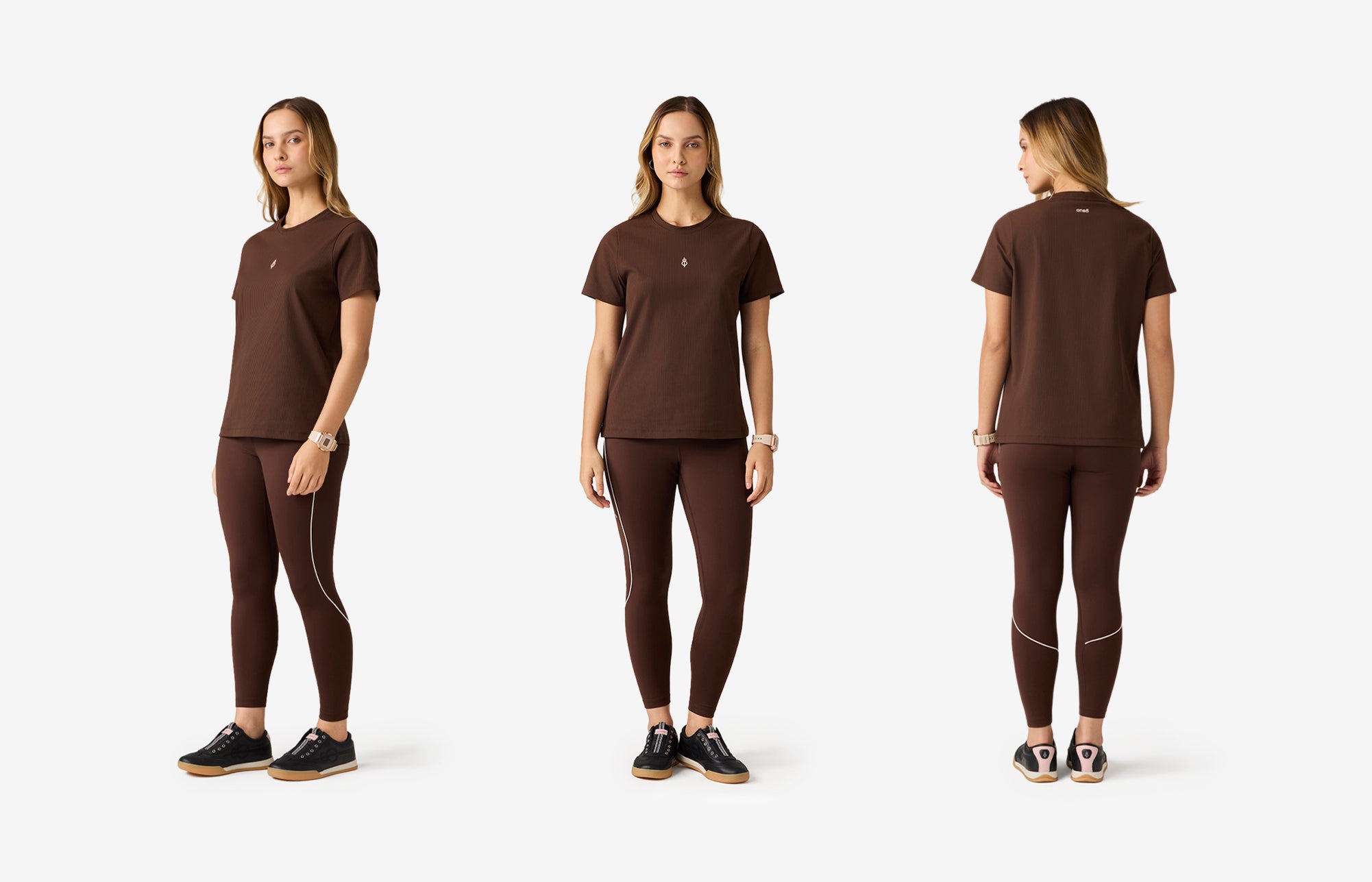 Essentials Ribbed Tee - Brown