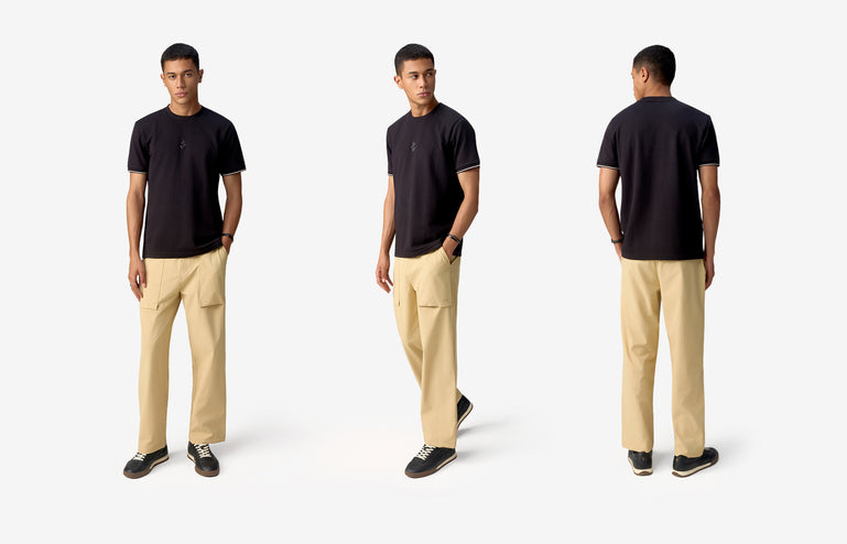 Pin High Pants - Beige