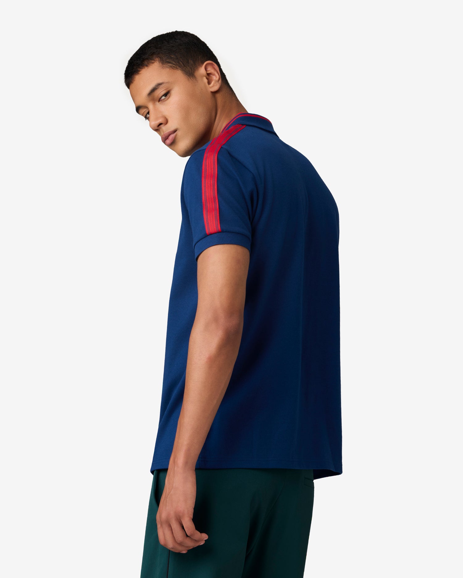 Seam Stitch Polo Blue
