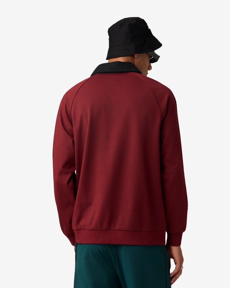 Strike Crest Full Sleeves Polo - Maroon