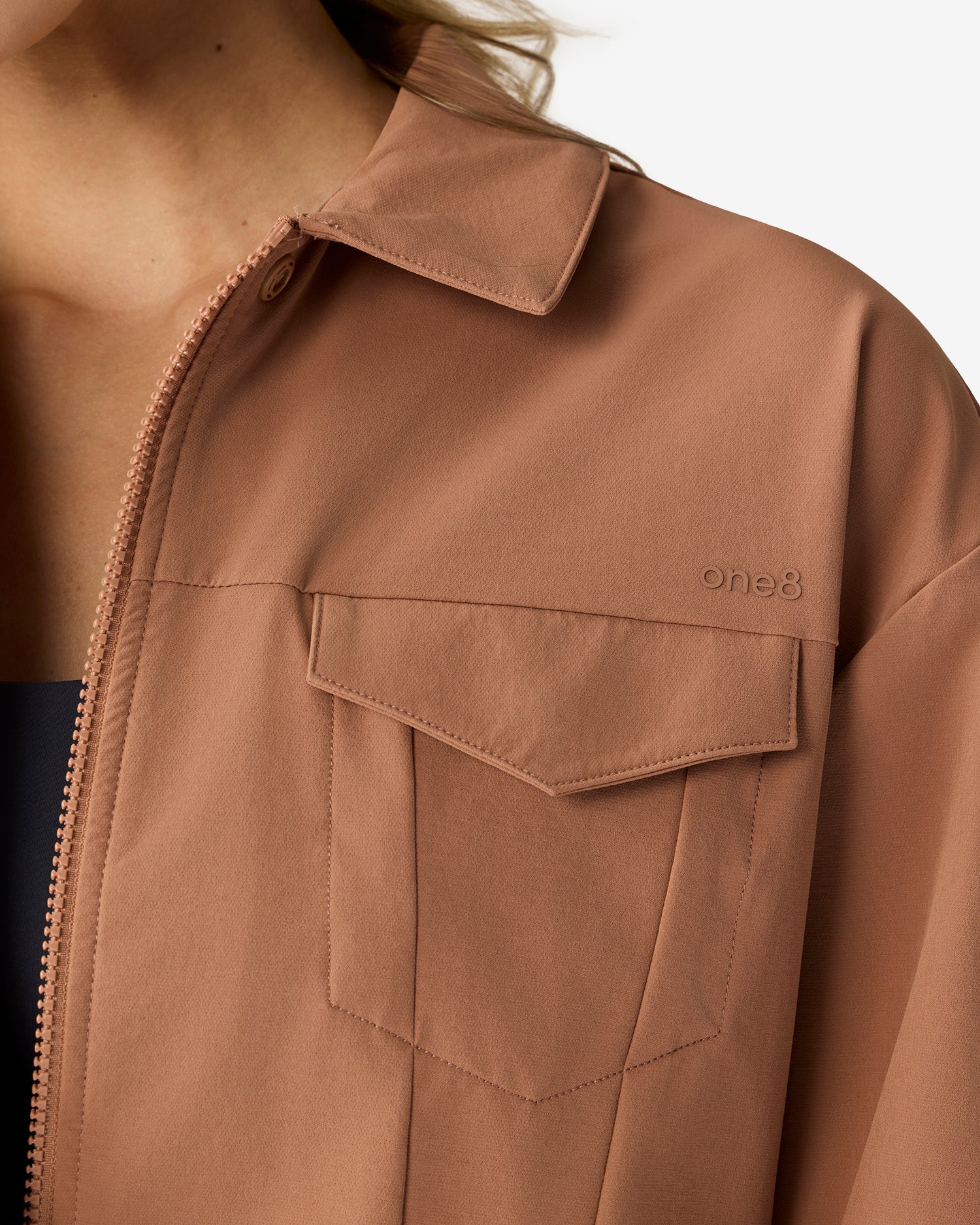 Pin High Trucker Jacket Mocha Mousse