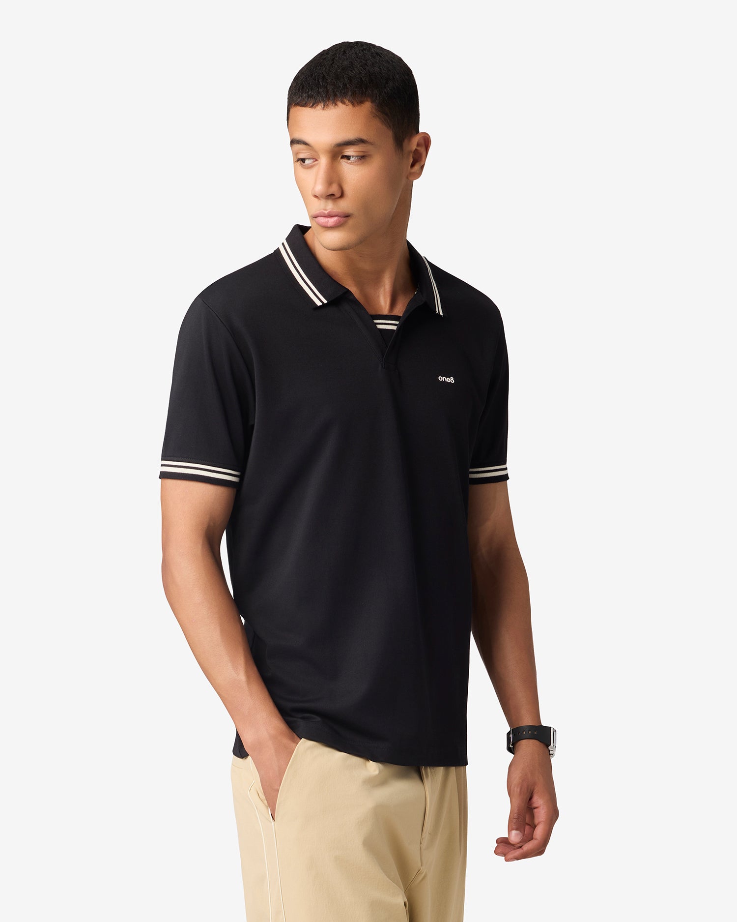 Jonny Collar Polo Black