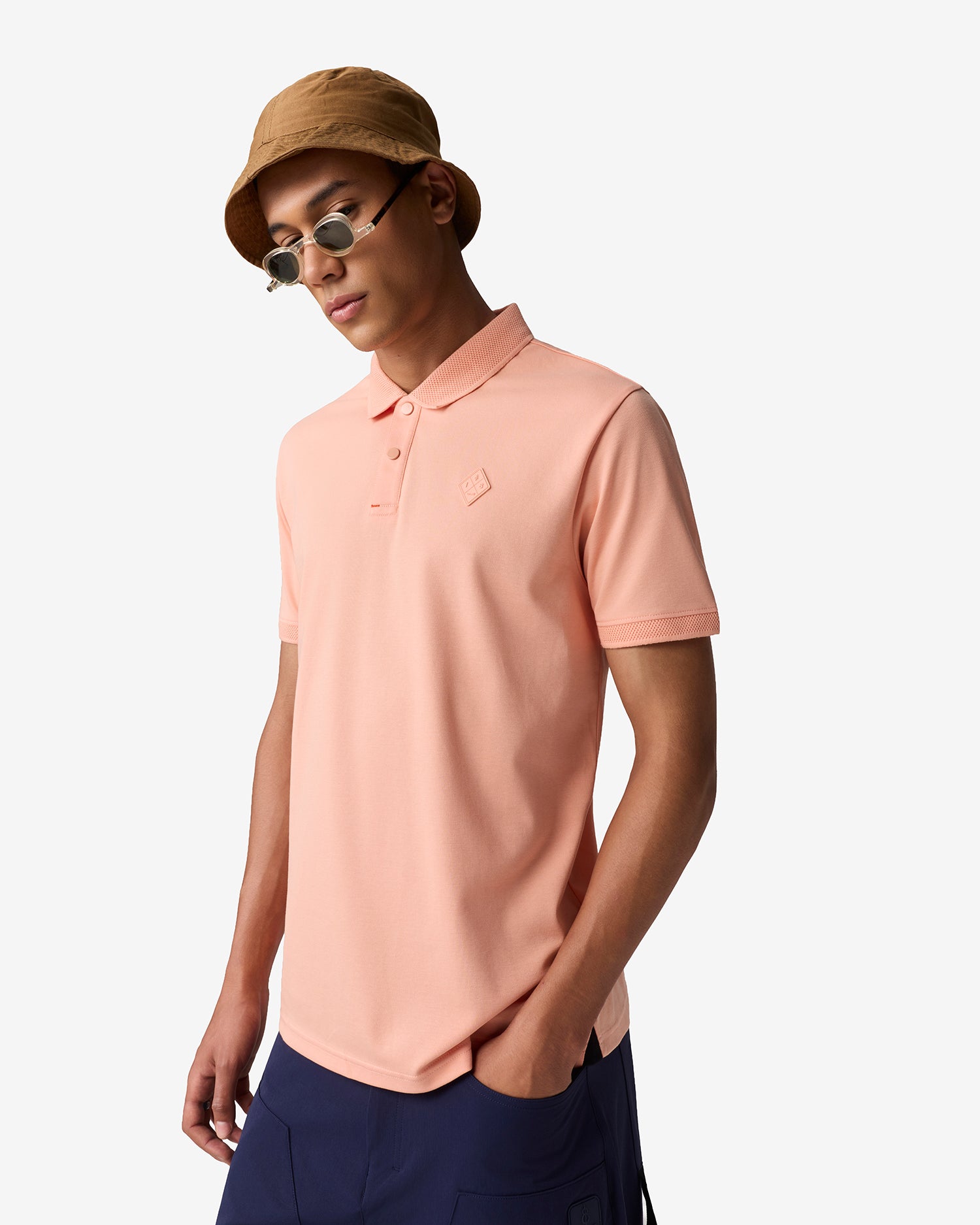 Dobby Collar Polo - Pink